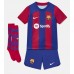 Baby Fußballbekleidung Barcelona Robert Lewandowski #9 Heimtrikot 2023-24 Kurzarm (+ kurze hosen)